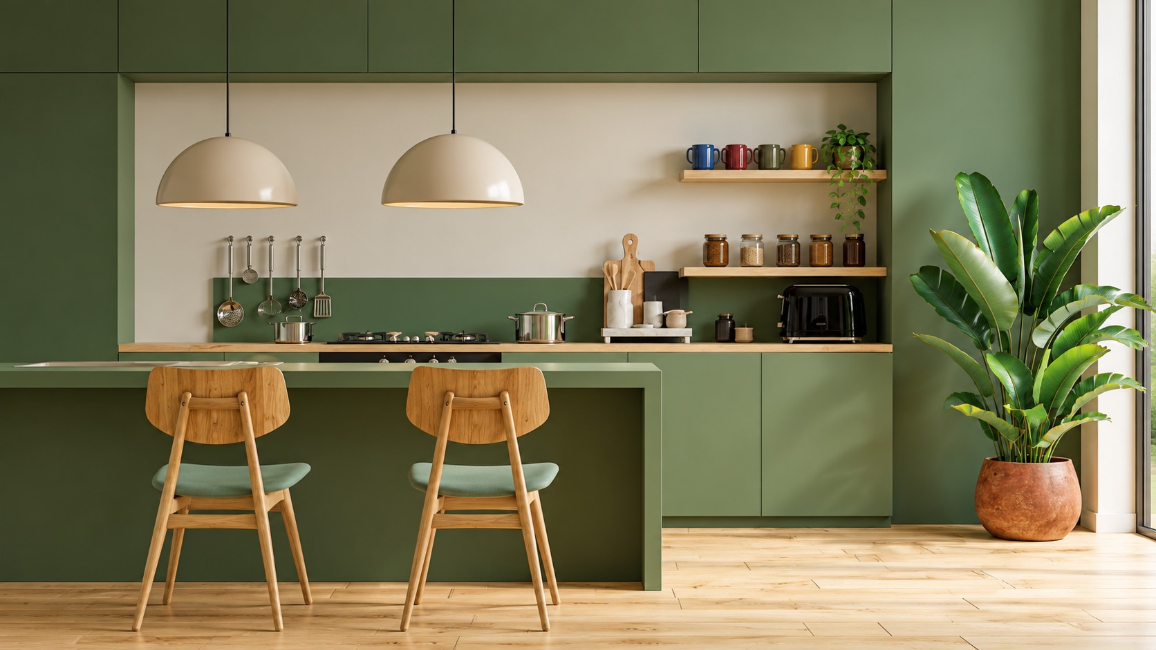 A shared kitchen in a co-living house